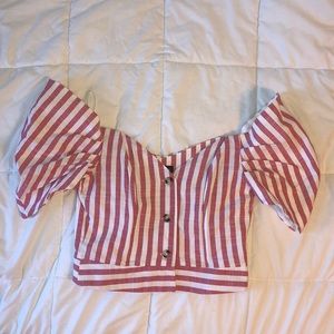 Topshop cropped off the shoulder top